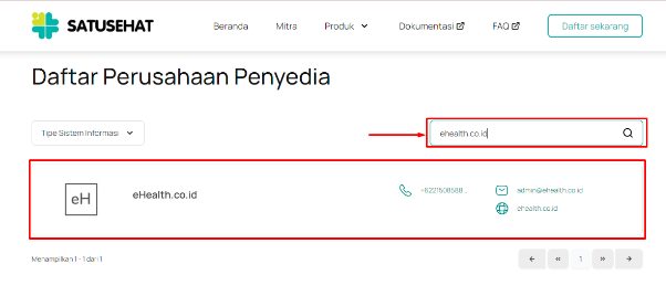 Vendor RME SATUSEHAT
