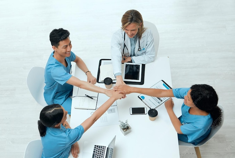 Tenaga medis menggunakan sistem rekam medis elektronik eHealth