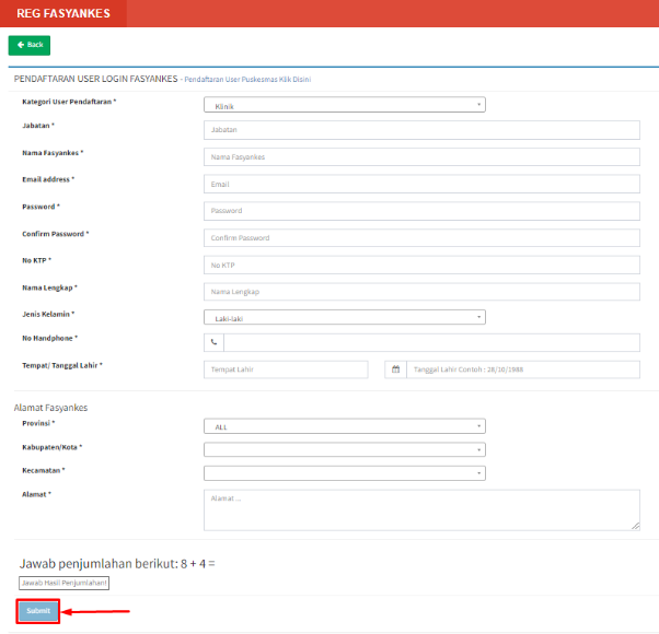 Cek Data Fasyankes Online (DFO)