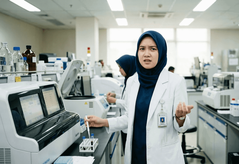 Ilustrasi sistem informasi laboratorium LIS dan LIMS